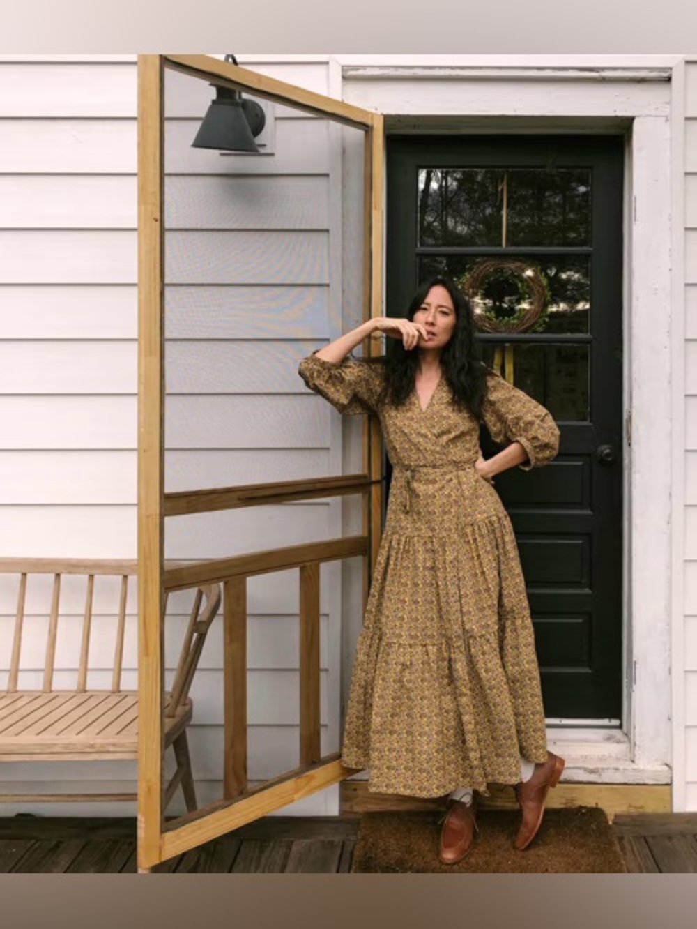 The Noah Dress | Golden Blooming Vine